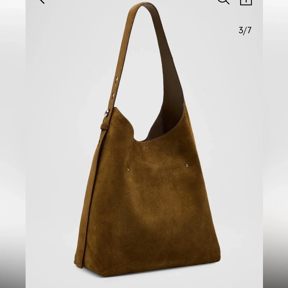 Tory Burch Olive Green Suede Romy Suede Hobo Bag